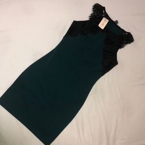 Teal/black Mini Dress - Forever 21